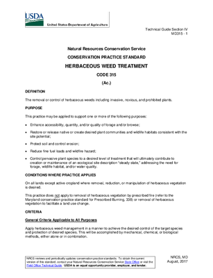 Maryland 315: Herbaceous Weed Treatment