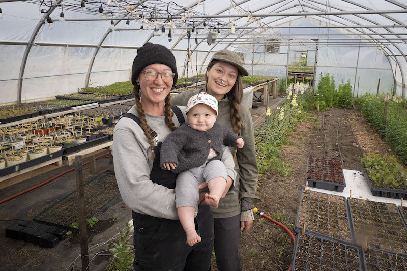 Tracy Potter-Fins and Bethany Stanbery grow fresh, high quality, certified organic, Montana Homegrown produce and flowers for their community