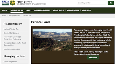 USDA Forest Service Private Land