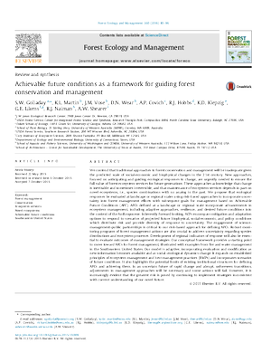 Achievable future conditions as a framework for guiding forest conservation and management