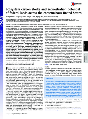 Ecosystem carbon stocks and sequestration potential of federal lands across the conterminous United States