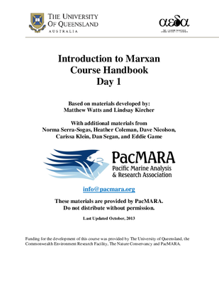 Marxan Training Course Handbook - Day 1