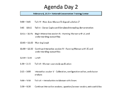 Marxan Training Talk 5 - Zonae Cogito