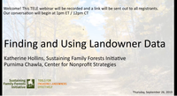 Finding and Using Landowner Data - TELE Webinar